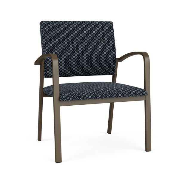 Lesro Newport Wide Guest Chair Metal Frame, Bronze, RS Night Sky Upholstery NP1201 - main